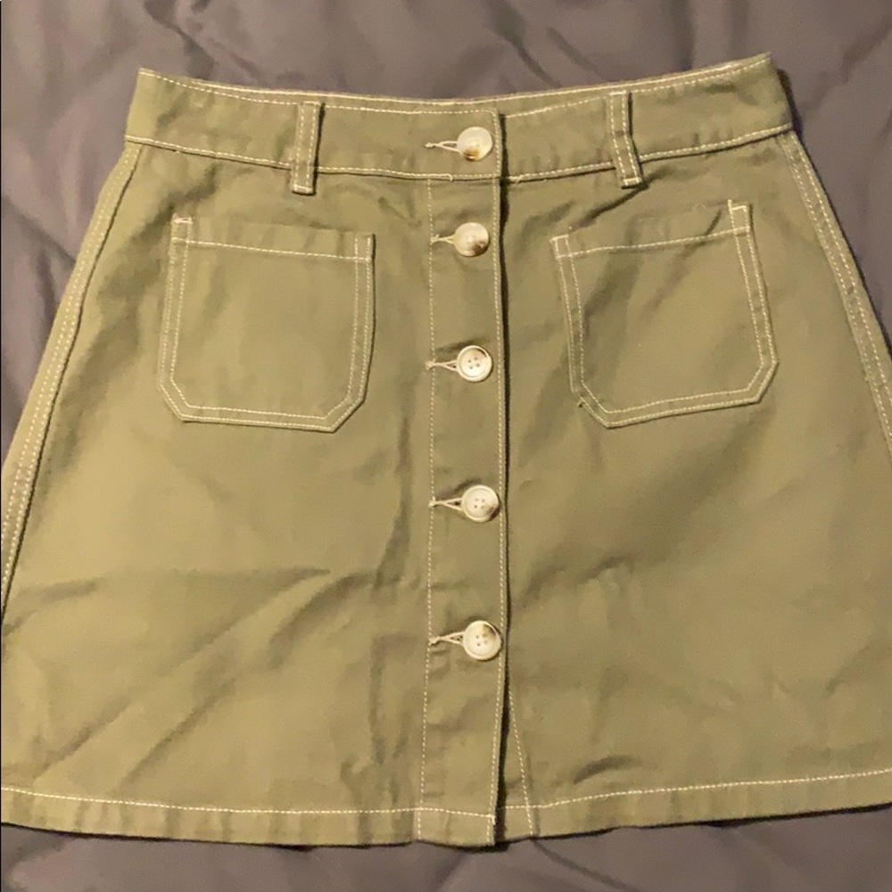 Olive Green A-lone skirt
